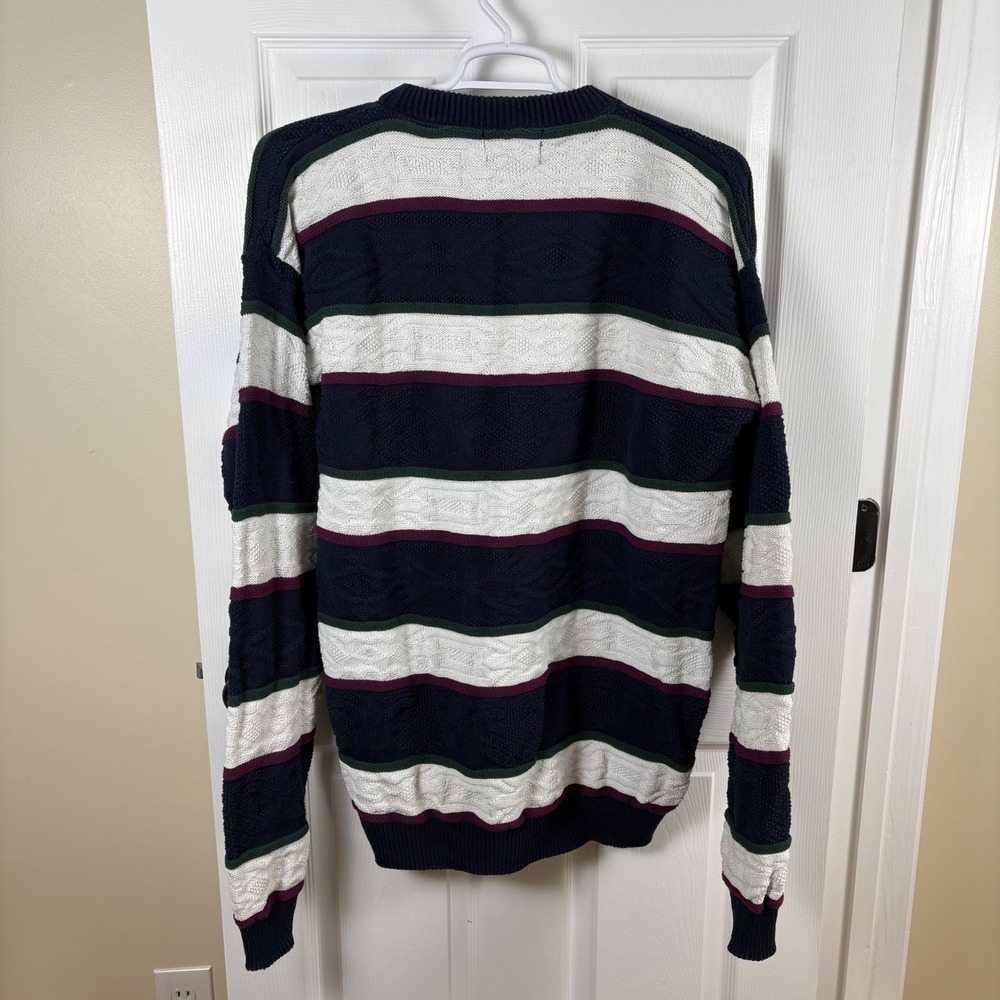 Vtg Sutter‎ & Grant Sweater XLT Chunky 100% Cotton 90s Grandpa Academia Retro - Picture 6 of 8